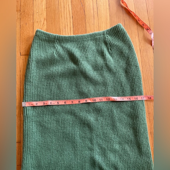 50s Vintage Jantzen Green Knit Skirt - Picture 9 of 10